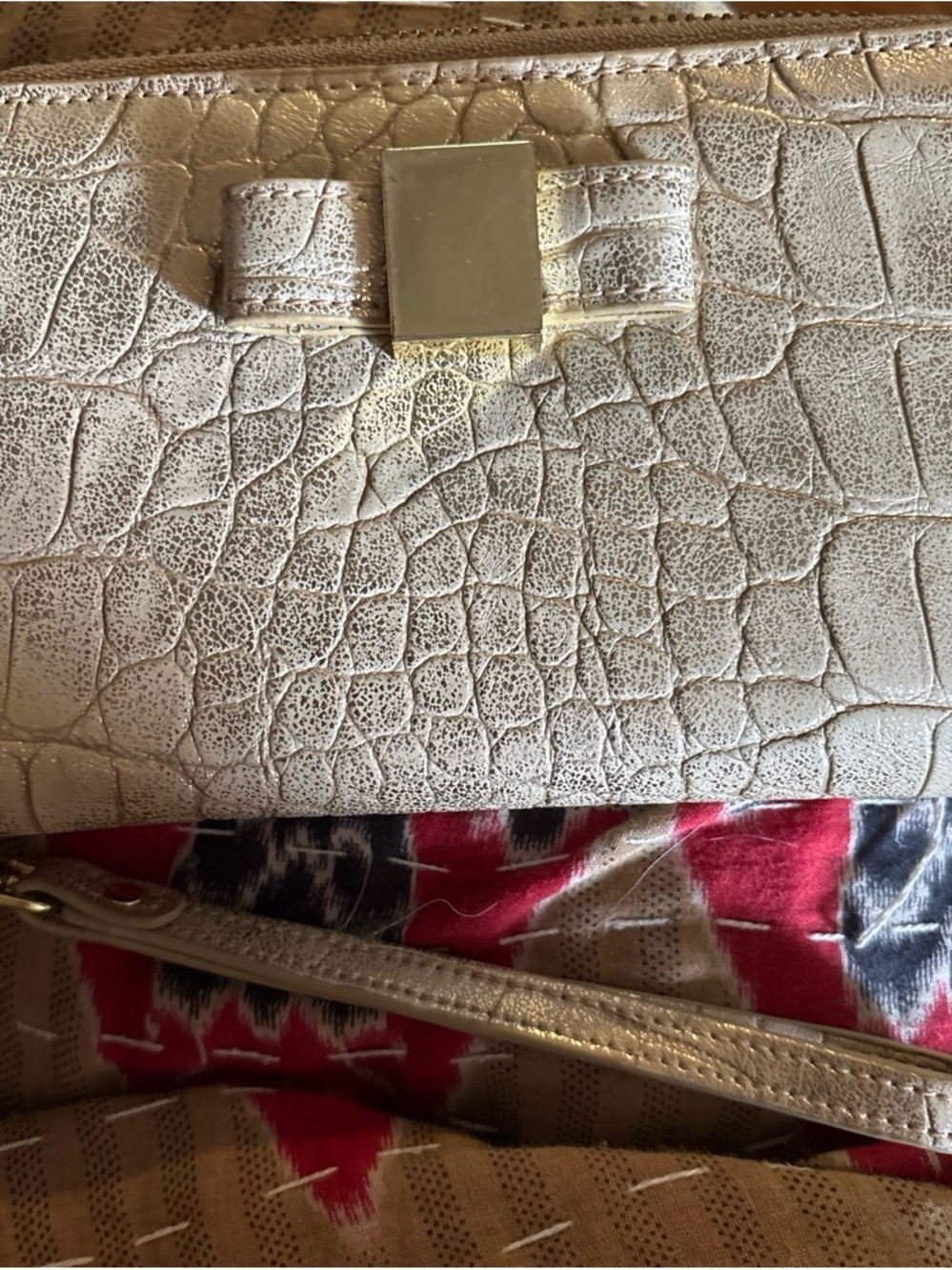 Ivanka Trump Gold Croc-Embossed Women’s Crossbody Bag